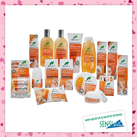 Sensiblu - promoție 1+1 la produsele de înfrumusețare Dr. Organic!